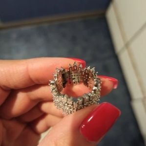 Round Square Cubic Zirconia Ring